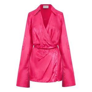 Rat & Boa Pink Satin Mini Dress